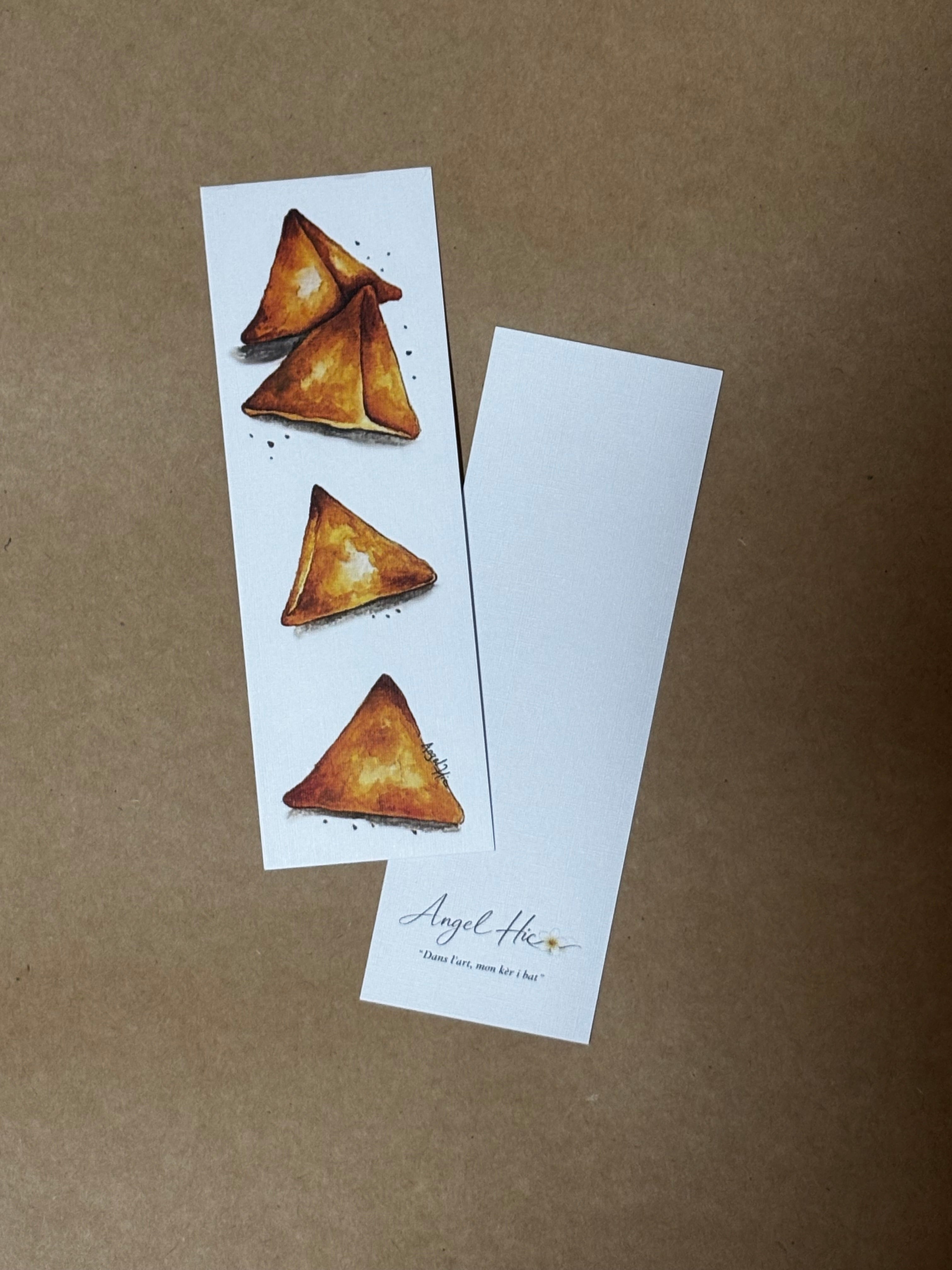 Marque-pages aquarelle - Samoussas