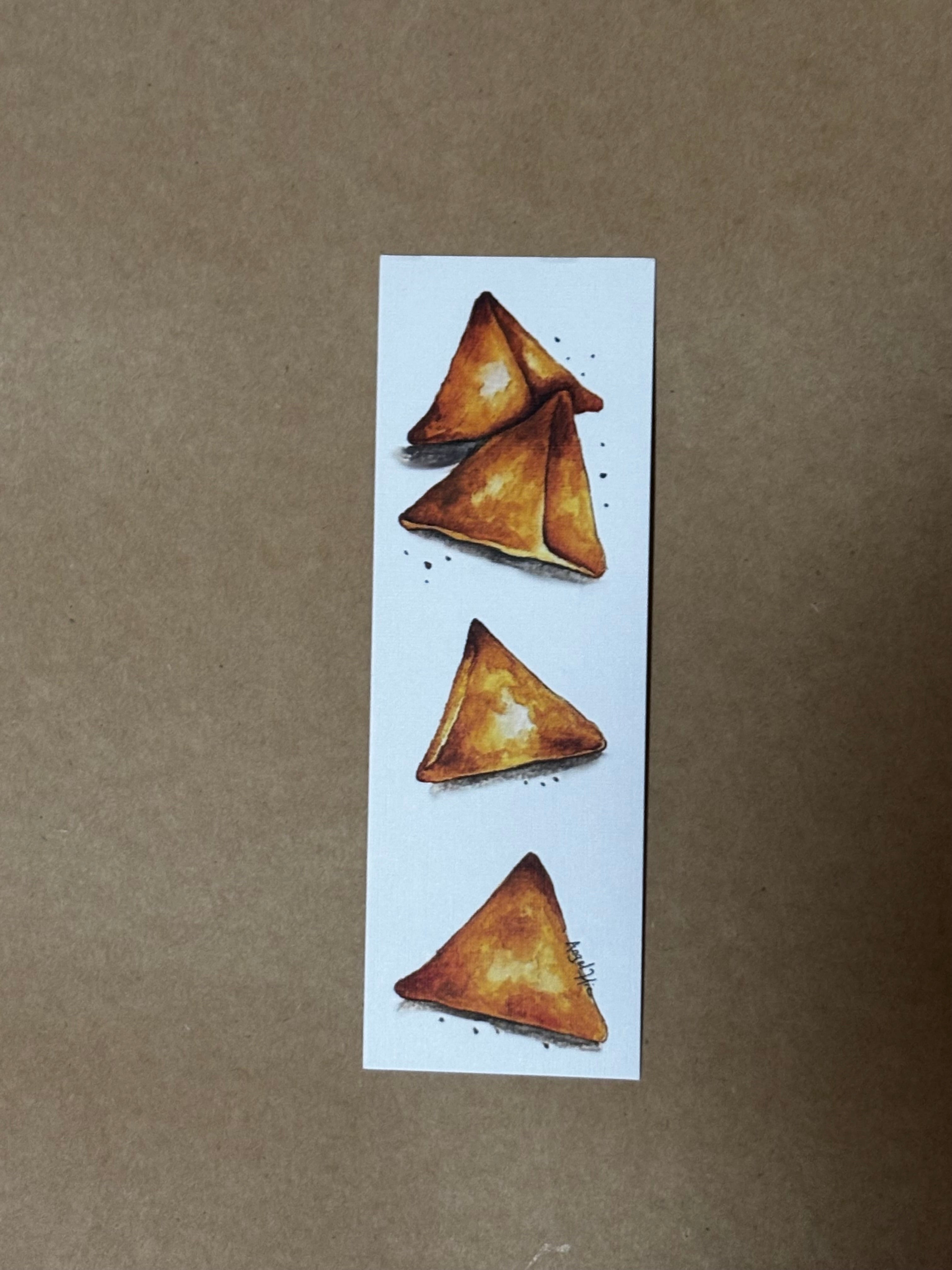 Marque-pages aquarelle - Samoussas