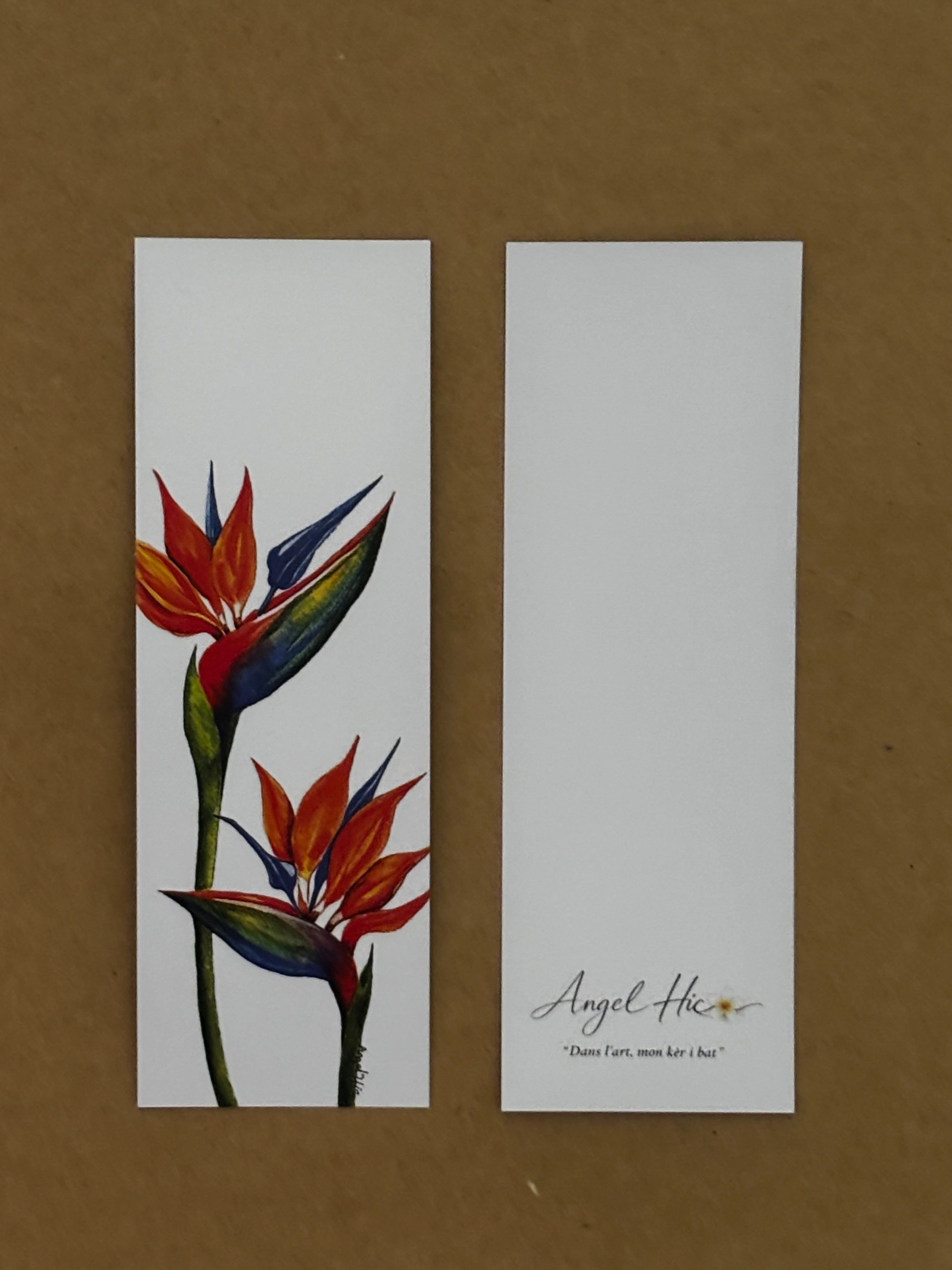 Marque-pages aquarelle - Oiseau paradis