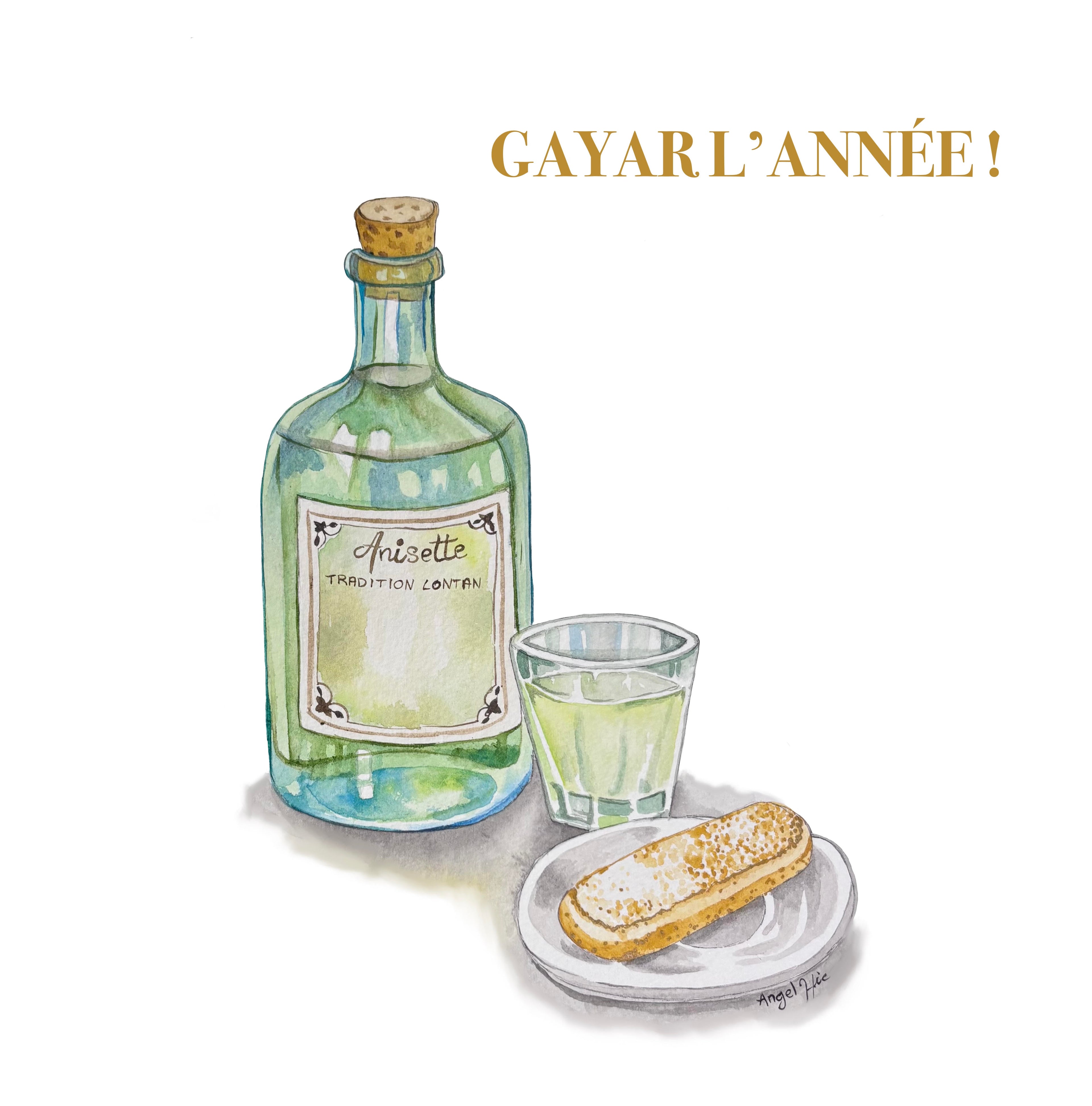 Carte illustrée - Gayar l'année